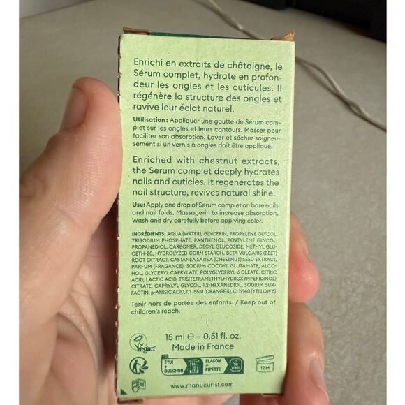 Manicurist Paris Serum Complet Nail and Cuticle Serum .51 fl oz NEW IN BOX - Picture 3 of 3